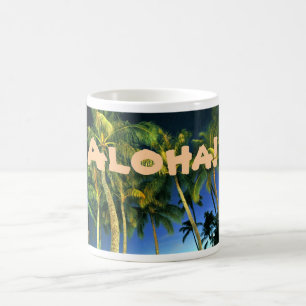 Café Taza de las palmeras de la hawaiana