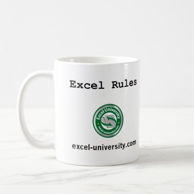 Café Taza de las reglas de Excel (Izquierda)