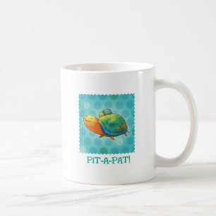 Café Taza de las tortugas de la turquesa (manija