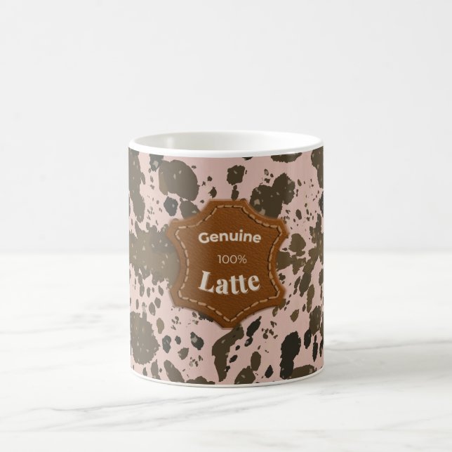 Café Taza de Latte de Rosa - Latte Genuino 100% (Centro)