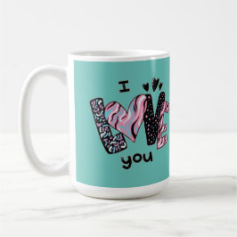 Café Taza de latte te amo