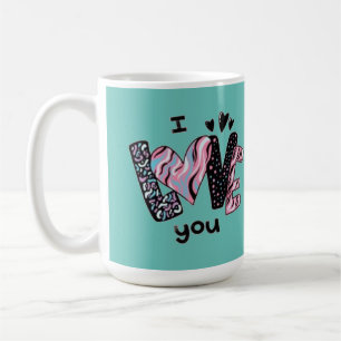 Café Taza de latte te amo
