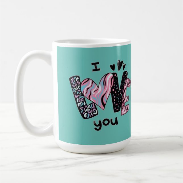 Café Taza de latte te amo (Izquierda)