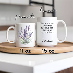 Café Taza de lavanda con mensaje personalizado regalo p
