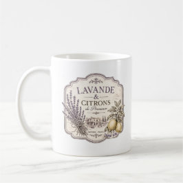 Café taza de lavanda y limón