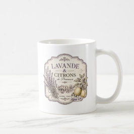Café taza de lavanda y limón