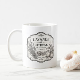 Café taza de lavanda y limón