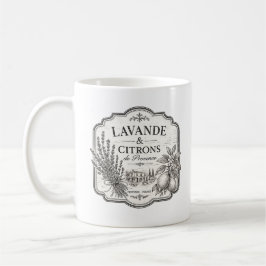 Café taza de lavanda y limón
