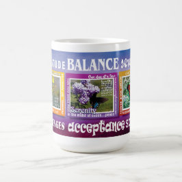 Café taza de lemas de mariposa de 12 pasos de gratitud