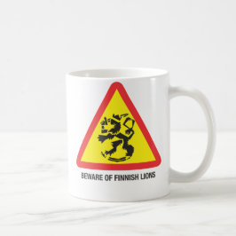 Café Taza de Leones Advertencia