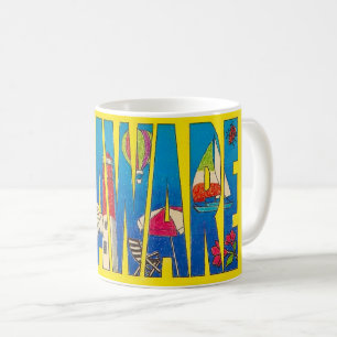 Café Taza de letra grande del estado de Delaware