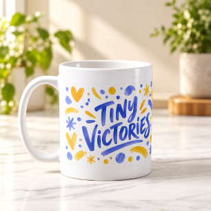 Café Taza de Letra Pintada con Pequeñas Victorias