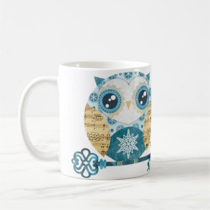 Café Taza de letras de búho de país de las maravillas d