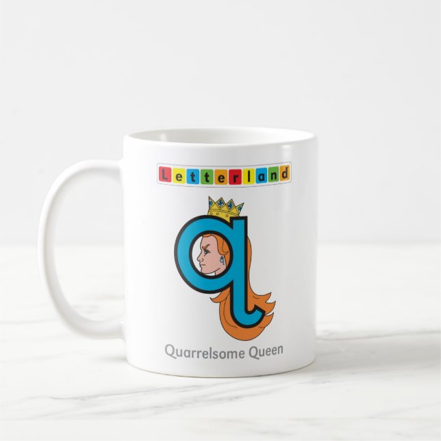 Café Taza de Letterland el | Qq (Izquierda)