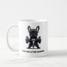 Taza de levantador de pesas Frenchie