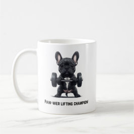 Café Taza de levantador de pesas Frenchie