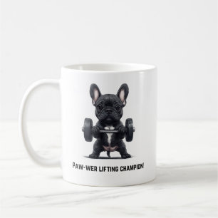 Café Taza de levantador de pesas Frenchie