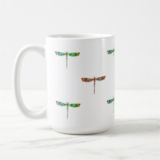 Café Taza de libélula colorida