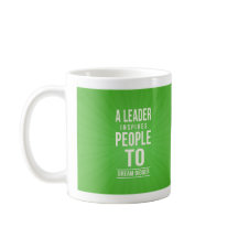 Taza de líder - verde con cita