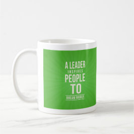 Café Taza de líder - verde con cita