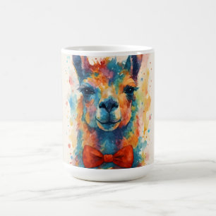 Café Taza de Llama Linda y Colorida