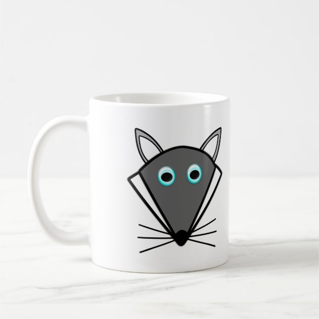 Café Taza de lobo de Halloween linda (Izquierda)