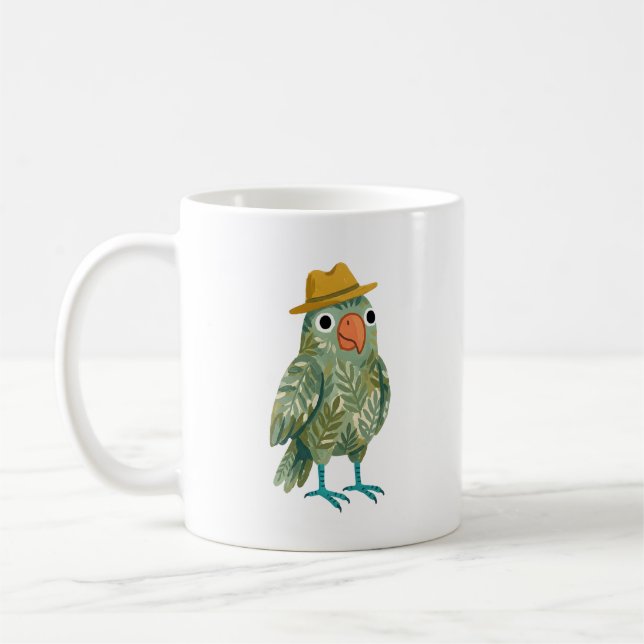 Café Taza de loro con fedora (Izquierda)
