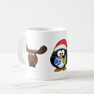 Café taza de los alces y del pingüino