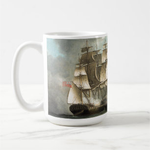Café Taza de los altos mares de la nave de podadoras de