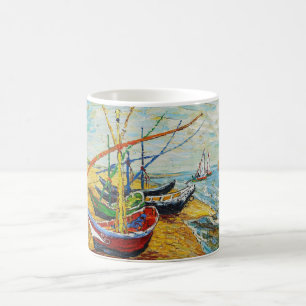 Café Taza de los barcos de pesca de Van Gogh