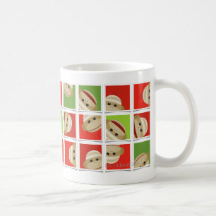 Café Taza de los bloques del navidad del mono del