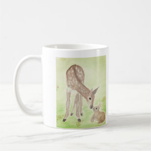 Café Taza de los ciervos de la acuarela