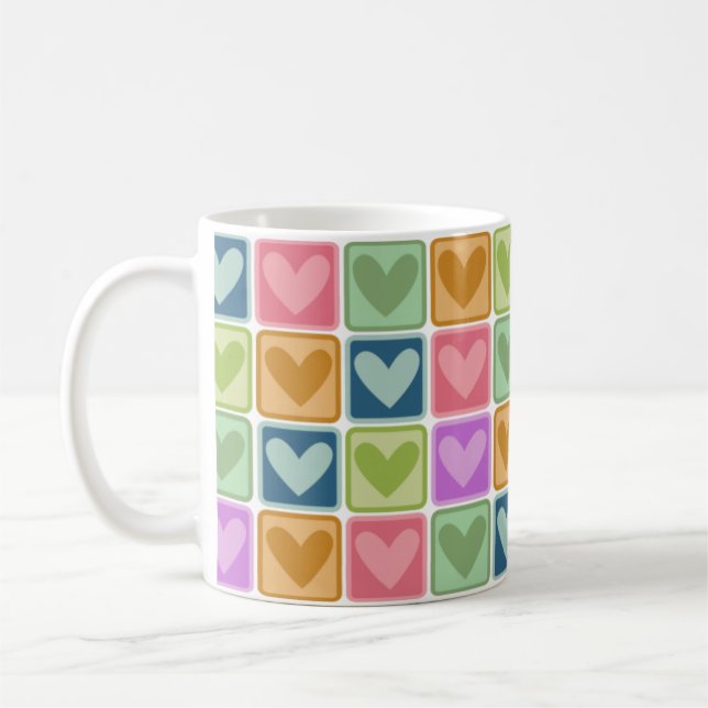 Café Taza de los corazones del amor (Izquierda)