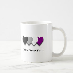 Café Taza de los corazones del orgullo del Asexuality