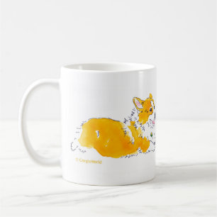 Café Taza de los Corgis del vuelo