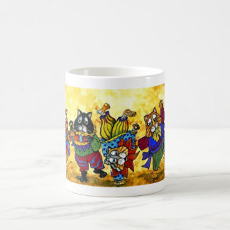 Café Taza de los gatos del baile