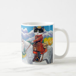 Café Taza de los gatos del vaquero