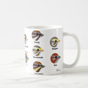 Café Taza de los gorriones de BirdFace (con las