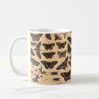 Café Taza de los insectos del vintage
