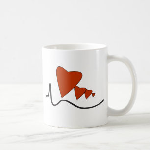 Café Taza de los latidos del corazón