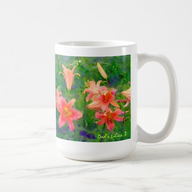Café Taza de los lirios 3 del papá (Derecha)