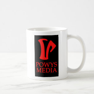 Café Taza de los medios de Powys (logotipo 2)