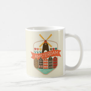 Café Taza de los molinos de viento de Ámsterdam