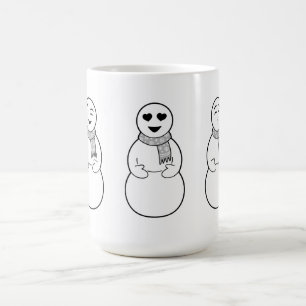 Café Taza de los muñecos de nieve de la emoji