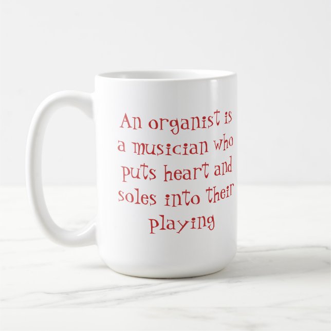 Café Taza de los organistas del corazón y de los (Izquierda)