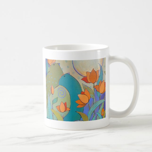 Café Taza de los pájaros de la luna (Derecha)