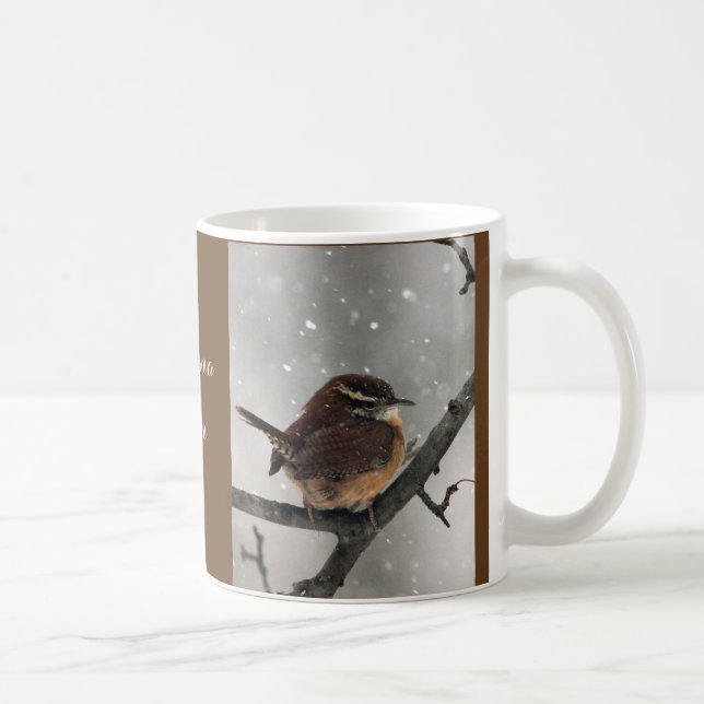 Café Taza de los pájaros del invierno:  Wren de (Derecha)