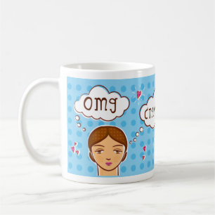 Café taza de los pañuelos del omg