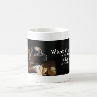 Café Taza de los pares del mastín