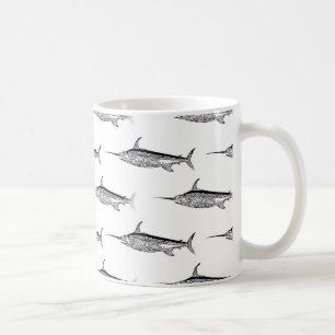 Café Taza de los peces espadas
